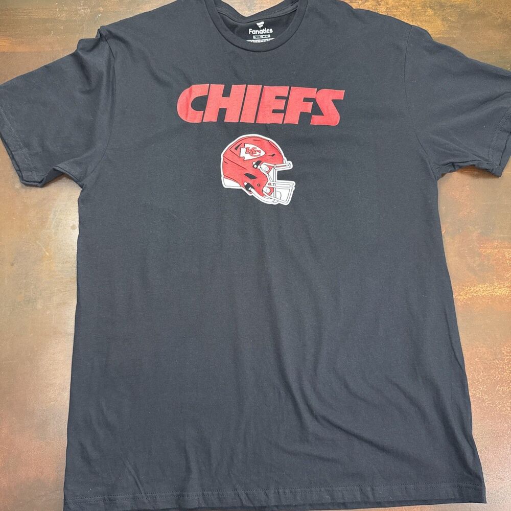 Kansas City Chiefs T-Shirt NFL Fanatics Black sportswear Football Apparel Sports